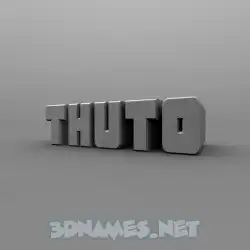 thuto in Solid Grey style - 3D name wallpaper