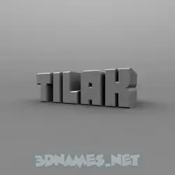 tilak in Solid Grey style - 3D name wallpaper