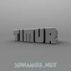 timur in Solid Grey style - 3D name wallpaper