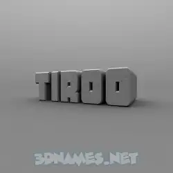 tiroo in Solid Grey style - 3D name wallpaper