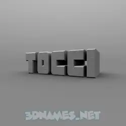 tocci in Solid Grey style - 3D name wallpaper