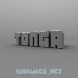 tonga in Solid Grey style - 3D name wallpaper