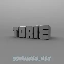 torie in Solid Grey style - 3D name wallpaper