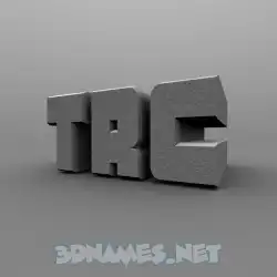 trc in Solid Grey style - 3D name wallpaper