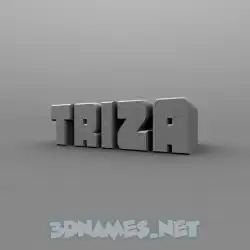 triza in Solid Grey style - 3D name wallpaper
