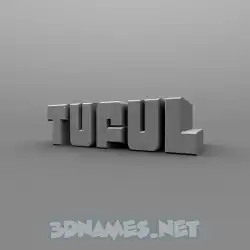 tuful in Solid Grey style - 3D name wallpaper