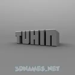tuhin in Solid Grey style - 3D name wallpaper