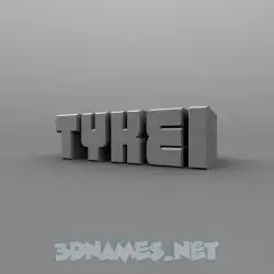 tykei in Solid Grey style - 3D name wallpaper