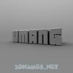 umang in Solid Grey style - 3D name wallpaper