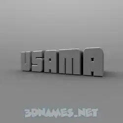usama in Solid Grey style - 3D name wallpaper