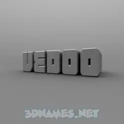 vedoo in Solid Grey style - 3D name wallpaper