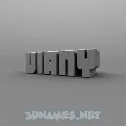 viany in Solid Grey style - 3D name wallpaper