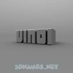 vinoi in Solid Grey style - 3D name wallpaper