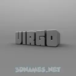 virgo in Solid Grey style - 3D name wallpaper