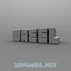 waeel in Solid Grey style - 3D name wallpaper