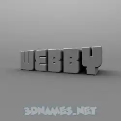 webby in Solid Grey style - 3D name wallpaper