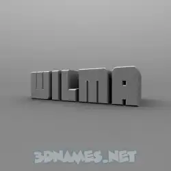 wilma in Solid Grey style - 3D name wallpaper