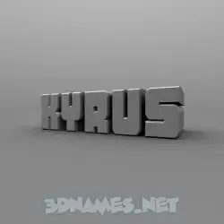 xyrus in Solid Grey style - 3D name wallpaper