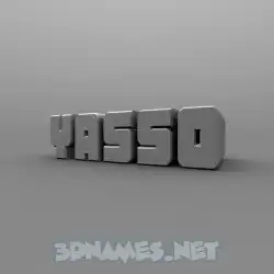 yasso in Solid Grey style - 3D name wallpaper