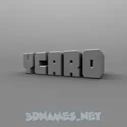 ycaro in Solid Grey style - 3D name wallpaper