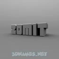 zomit in Solid Grey style - 3D name wallpaper