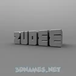 zudee in Solid Grey style - 3D name wallpaper