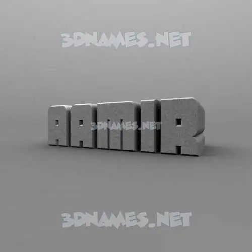 aamir in Solid Grey style - 3D name wallpaper