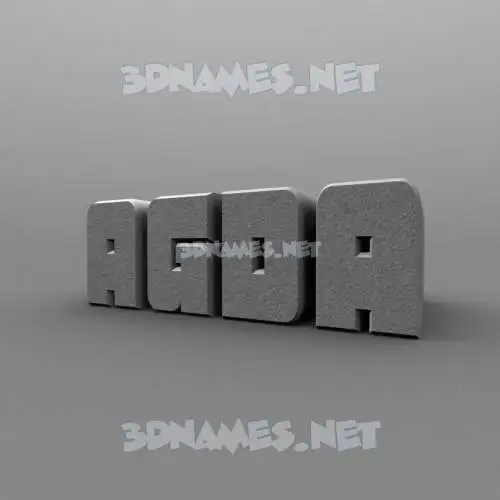 agda in Solid Grey style - 3D name wallpaper