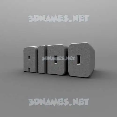 aido in Solid Grey style - 3D name wallpaper