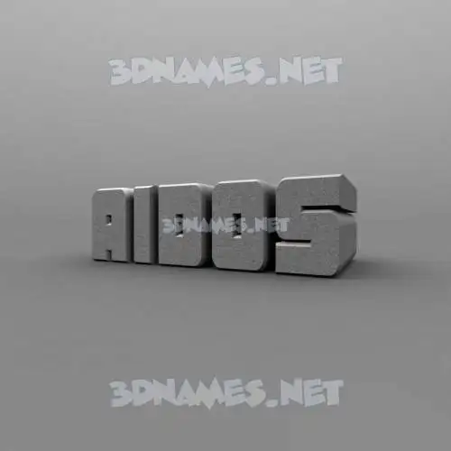 aidos in Solid Grey style - 3D name wallpaper