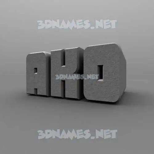 ako in Solid Grey style - 3D name wallpaper