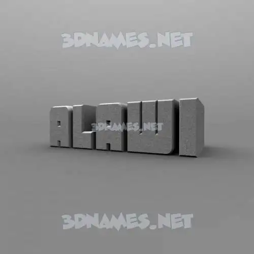 alawi in Solid Grey style - 3D name wallpaper