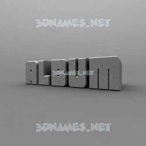 album in Solid Grey style - 3D name wallpaper
