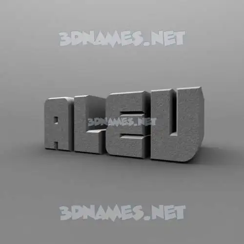 alev in Solid Grey style - 3D name wallpaper