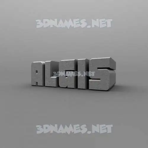 algis in Solid Grey style - 3D name wallpaper