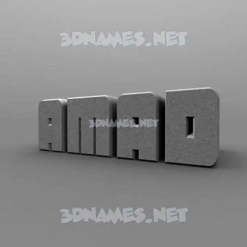 amad in Solid Grey style - 3D name wallpaper