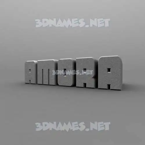 amora in Solid Grey style - 3D name wallpaper
