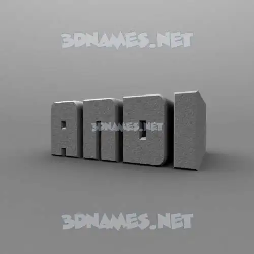 andi in Solid Grey style - 3D name wallpaper