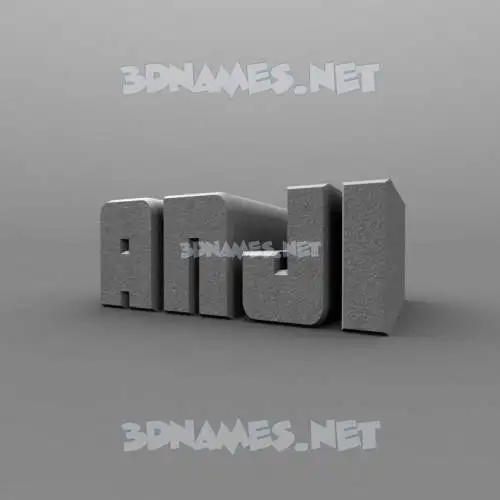 anji in Solid Grey style - 3D name wallpaper