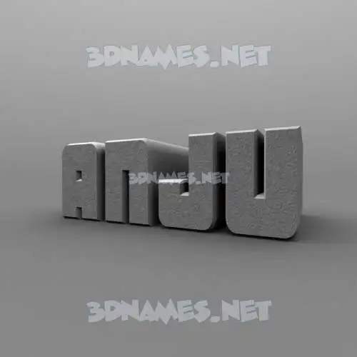 anju in Solid Grey style - 3D name wallpaper
