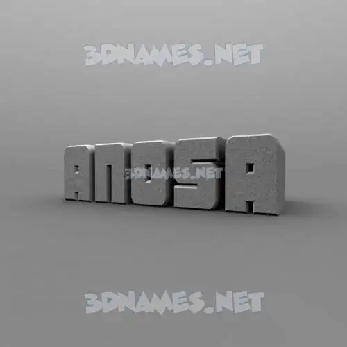 anosa in Solid Grey style - 3D name wallpaper