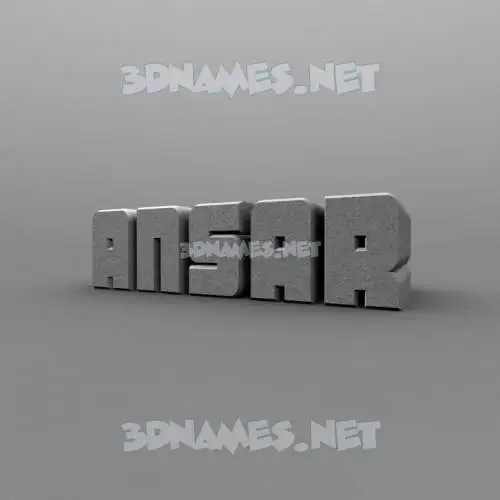 ansar in Solid Grey style - 3D name wallpaper