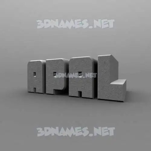 apal in Solid Grey style - 3D name wallpaper