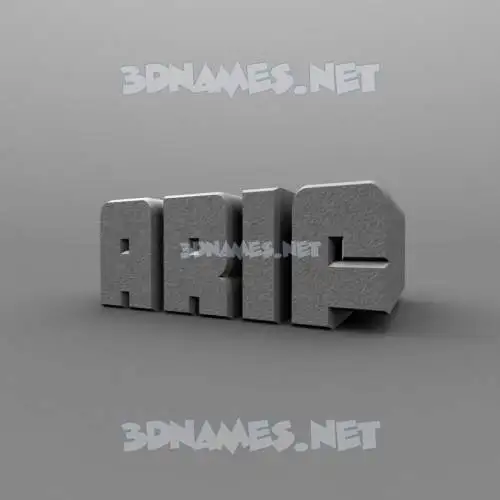 arif in Solid Grey style - 3D name wallpaper