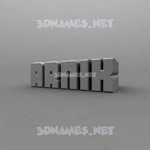 arnik in Solid Grey style - 3D name wallpaper