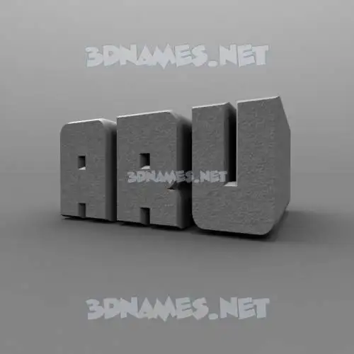 aru in Solid Grey style - 3D name wallpaper