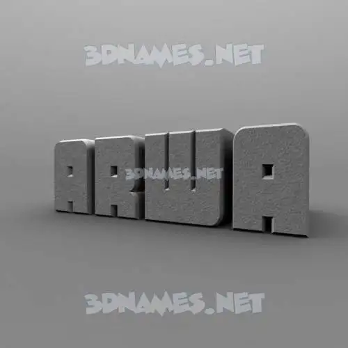 arwa in Solid Grey style - 3D name wallpaper