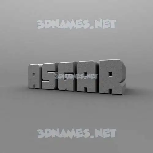 asgar in Solid Grey style - 3D name wallpaper