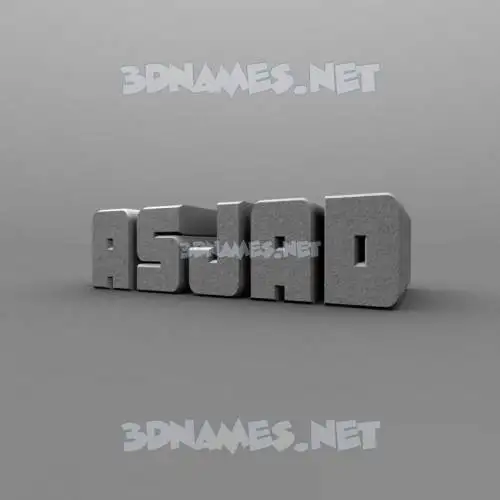 asjad in Solid Grey style - 3D name wallpaper
