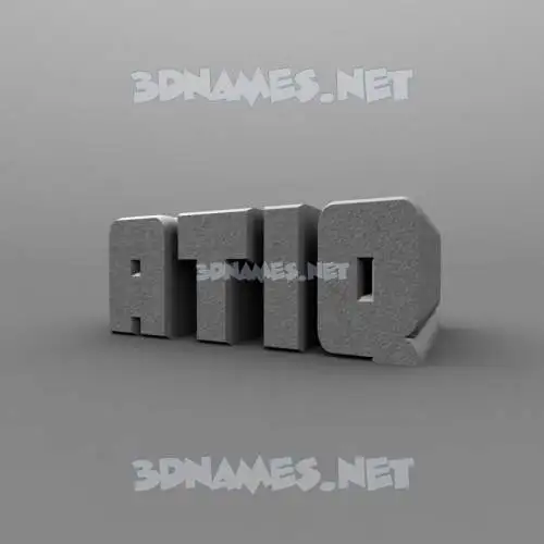 atiq in Solid Grey style - 3D name wallpaper